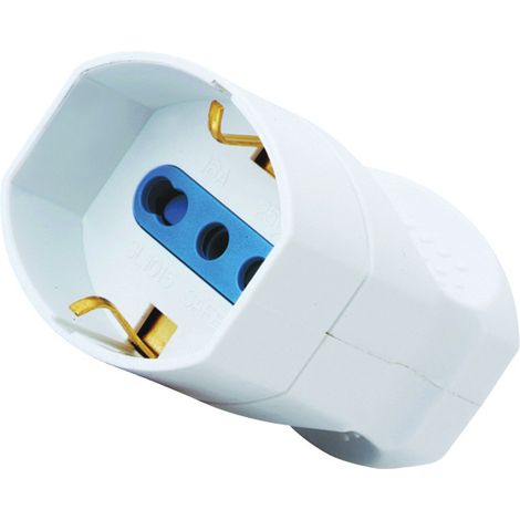Adaptateur Prise Électrique Alcapower 2 Voies et Schuko 16A 250V CA Puissance 1500W Max Connexions Standard Maison et Bureau Qualité Professionnelle