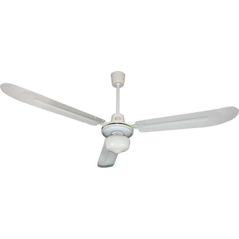 Ventilatore da Soffitto con Luce 3 Pale in Metallo 140 cm 60 Watt