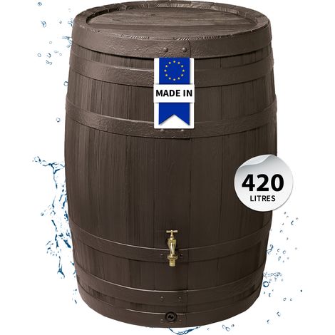 GARANTIA BARRICA récupérateur d'eau de pluie 420 L, brun (1/5)
