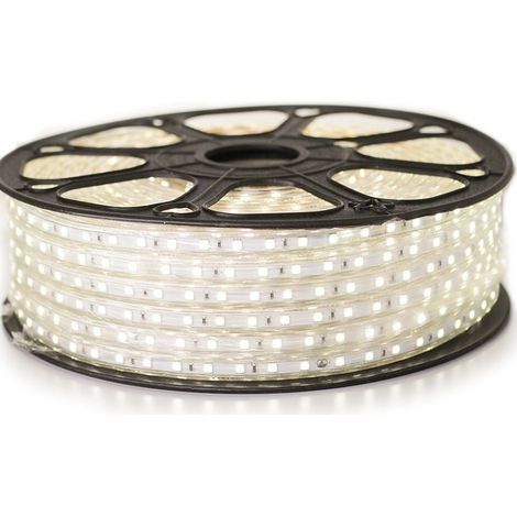 Sysled – Ruban LED 5050 blanc neutre étanche IP68 – 60 LED/m – Longueur 50 mètres – 1080 lumens/m – Économie d’énergie 86%