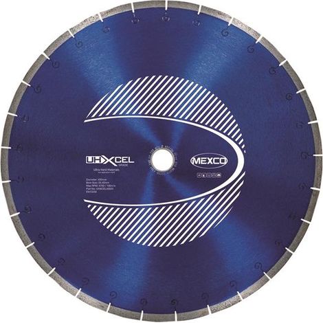 MEXCO UHXCEL 400mm Diamond Blade for Cutting Hard Materials