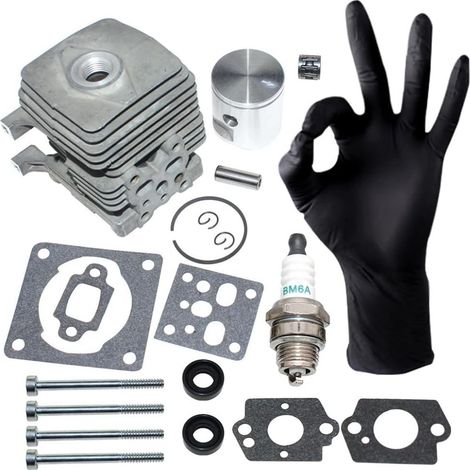 Kit Piston Cylindre - M14 - Pour Débroussailleuse Stihl FS38 2-Mix FS55 2-Mix FS55R 2-Mix KM55 2-Mix MM55 2-Mix - Référence 4140 020 1203