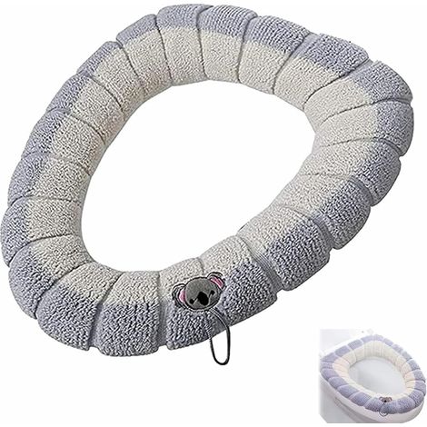 Housse de Siège de Toilette, Coussin de Siège de Toilette, Avec Poignée, Réutilisable, Gris (1/4)