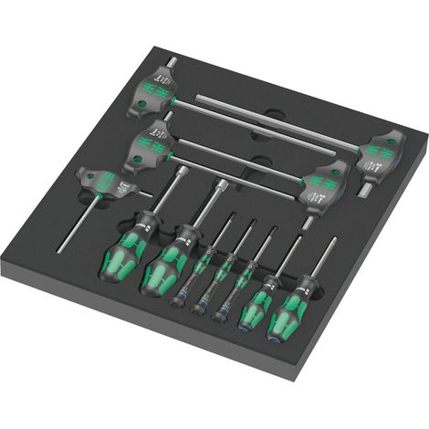 Wera 9713 Kit de tournevis Hex en mousse 1