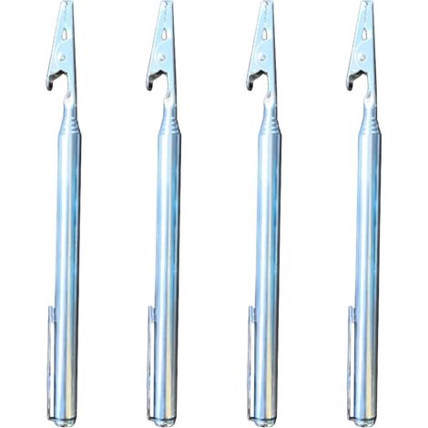 RichVibe - Kit de 4 clips rétractables en acier inoxydable (1/5)