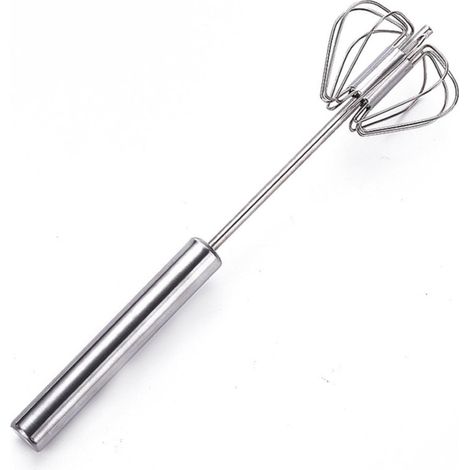 1 Fouet Semi Automatique Rotatif, Acier Inoxydable, 30 cm, Pour Œufs Pâtes Sauces, Cuisine Professionnelle (1/5)