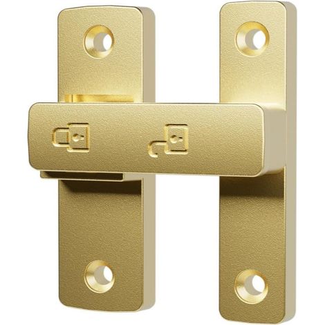 Schuifdeurslot - Grendel Voor Schuifdeur - Zinklegering - 90° Of 180° Instelbaar - Voor Glazen Schuifdeur En Hordeur - 1 Stuk (1/5)