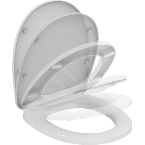Ideal Standard Eurovit - Abattant WC Soft-close, blanc W301801 (1/4)