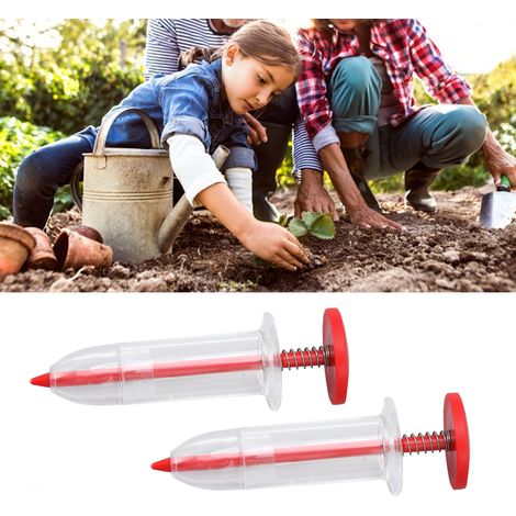 2 pièces Distributeur de Graines Mini Semoir Outil de Jardinage pour Semis Horticole