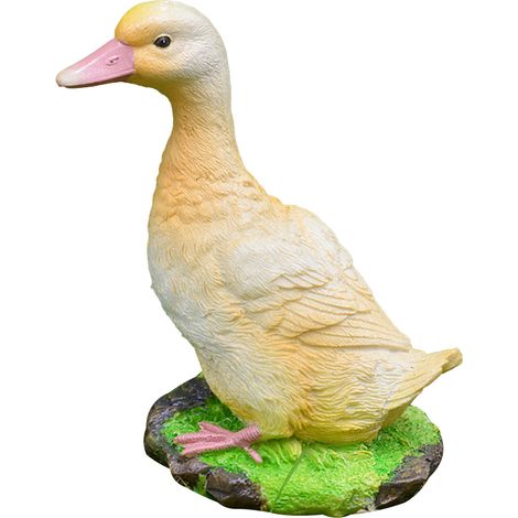 Canard jaune résine rocaille fontaine jardin (1/5)