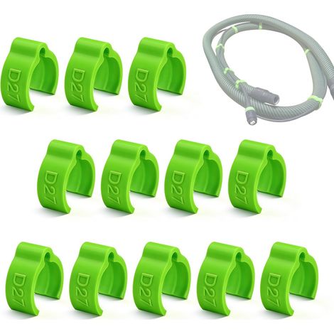 Clips de câble pour flexible d'aspiration D27-12 attaches vertes, compatibles avec CT et CTL Mini/Midi, guide-cordon pour aspirateur, atelier, ponçage et outillage électroportatif (1/5)