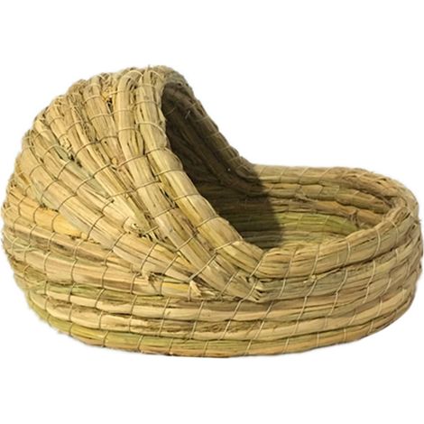 Maison En Herbe - Maison Pour Lapin Hamster Cochon Dinde - Logis En Herbe Tissée À La Main - Dimensions 20,5 X 16 X 15 Cm - 1 Pièce (1/4)