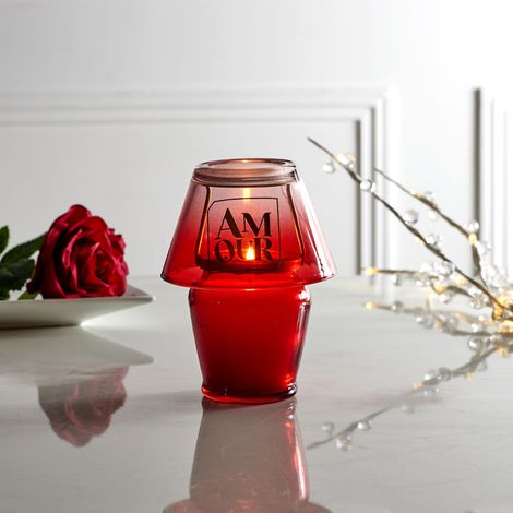 Bougie - THE CONCEPT FACTORY - Parfumée - Lampe Amour - Rouge (1/4)