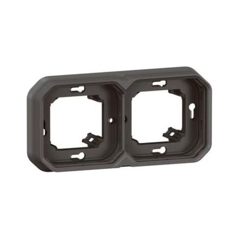 Marco de empotrar Legrand Plexo modular 2 elementos horizontales o verticales Antracita 069607L