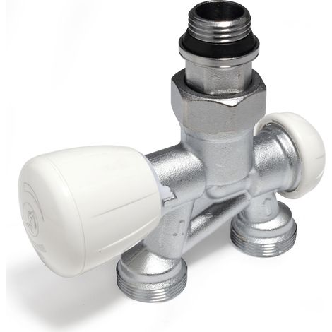 Valvola micrometrica termostatizzabile diritta per impianti bitubo Giacomini R356B1  1/2" x 18 (1/2)