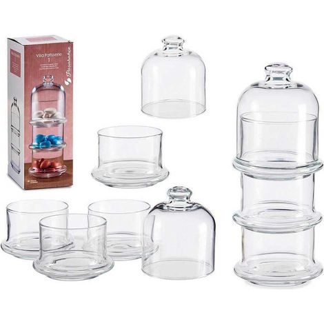 Recipiente de vidrio para dulces de 3 niveles (3 x 230 ml)