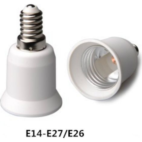 E14 auf E27 Adapter mit kleinem Schraubenkopf auf großen Schraubenkopf für Lampenfassungen und -halter, flammhemmendes PBT mit CE-Kennzeichnung. (1/5)