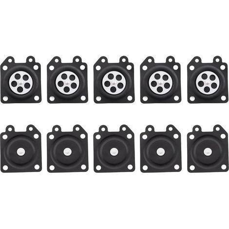 MCHNIC Lot de 10 membranes de carburateur pour carburateur Walbro WA & WT pour de nombreux outils de jardin par exemple Stihl, Partner, Echo, Efco, Alpina, Fuji, Robin, Tanaka, Shindaiwa, (1/4)