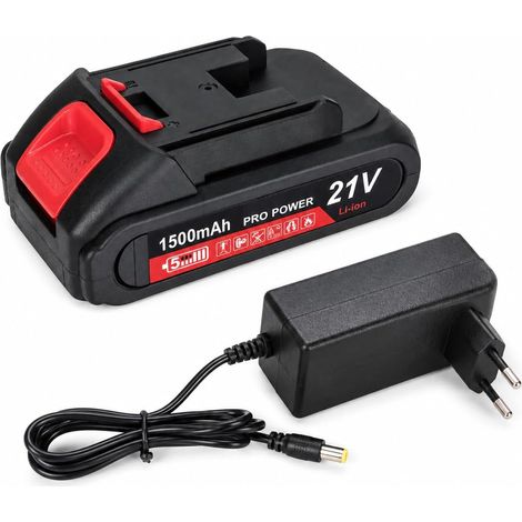Batterie 21 V 1500 mAh, batterie de rechange 21 V, batterie Li-ion 5 cellules, batterie pour visseuse sans fil, batterie à outils, batterie rechargeable, batterie Power 21 V, batterie 1500 mAh (1/5)