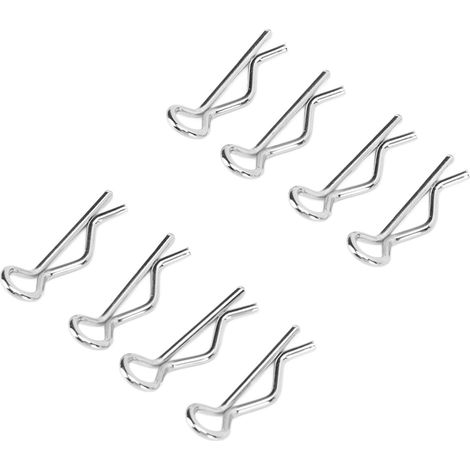 8 Pièces Goupilles de Sécurité en Acier Inoxydable pour Véhicules RC 1/12 1/14, Fixations de Châssis Universelles (1/5)