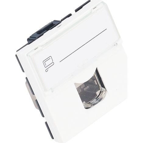 Netzwerkanschlussmodul CAT6A RJ45 Französischer Adapter Geschirmtes ABS-Zubehör für Computer (1/5)