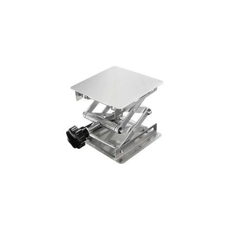 Table Élévatrice de Laboratoire Plate-forme de Levage de Laboratoire en Acier Inox Élévateur Réglable de Laboratoire 45-150 mm Support de Levage de Laboratoire 100mm x 100mm Capacité de Support 10kg