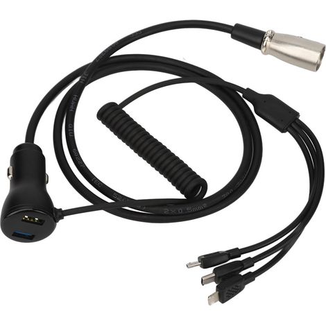 Chargeur universel 3-en-1 pour fauteuil roulant électrique et trottinette - Câble USB rapide, adaptateur multiprise (1/5)