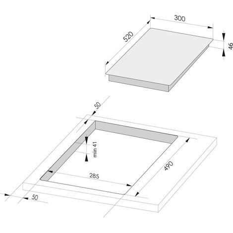 Amica Plaque de cuisson noire 2 zones 30 cm