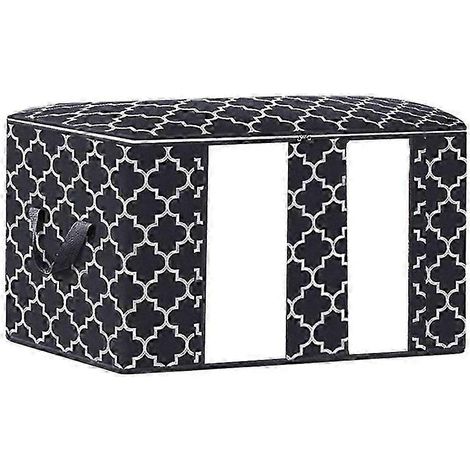 Sac de rangement pour vêtements, couette et literie avec fermeture éclair-Black 45x30x20cm B