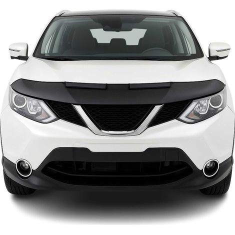 Protège Capot compatible avec Nissan Qashqai 2014 à 2021, Bra de Capot Protection, Noir (1/5)