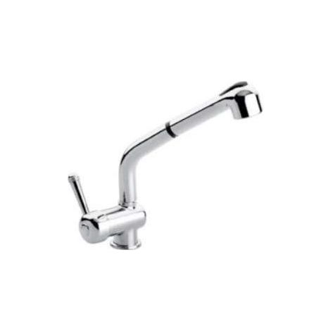 Emmevi 4066 Laguna Miscelatore Monocomando con canna alta e Doccetta Estraibile Pietra Vecchia