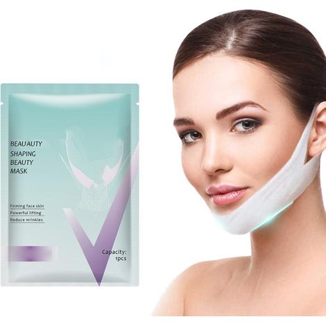Masque visage hydrogel V Line liftant, blanchissant et hydratant, réducteur double menton, couverture faciale V (1/5)