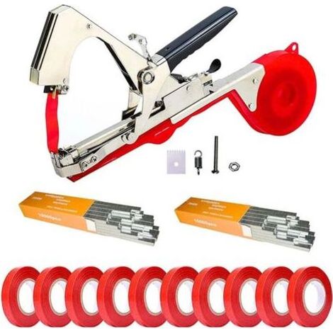 Attache Plante 14 Pack Pince à Lier Pince À Lier Jardin De Jardinage Attacher Branche Machine À Taper Nouer Branches, Rubans de Pépinière, Lame de Coupe Ruban, Agrafes pour Raisins, Tomates Vignes (1/5)