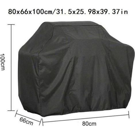 Housse pour mobilier de jardin 80x66x100cm Couverture De Barbecue Noir Couverture De Gril De Barbecue Extérieure Bâche De Bâche De Barbecue Imperméable Couvertures De Gril (1/4)