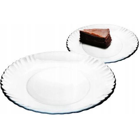 Piatto da dessert in vetro trasparente, 19 cm