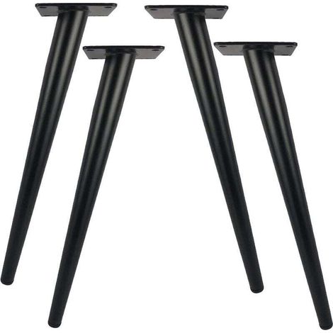 Lot de 4 pieds de table en métal de 20cm de longueur pour meubles modernes, commode, armoire, bureau, chaise ottoman, pieds de support de meubles de rechange, capacité de 800 kg (1/4)