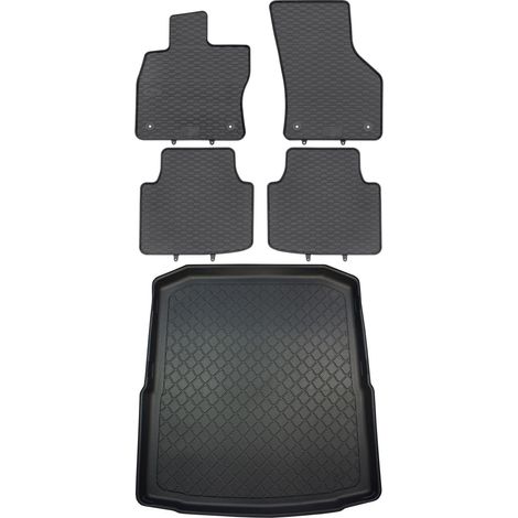 Skoda Superb III 3V Sedán desde mayo de 2015. Juego de alfombrillas de goma para coche + alfombrilla para maletero. (1/5)