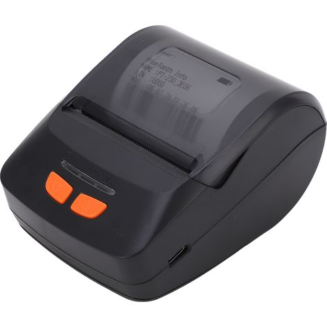 Bluetooth-Thermodrucker mit Etikettenpapier, tragbarer POS-Barcodedrucker, Schwarzweißdruck (1/5)