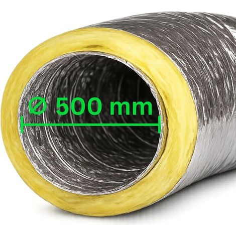 Isolierter Abluftschlauch 500 mm – Extra leise & thermisch isoliert (1/5)