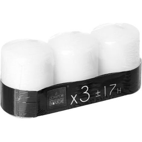 Lot de 3 Bougies Votives "Many" 7,5cm Blanc (1/2)