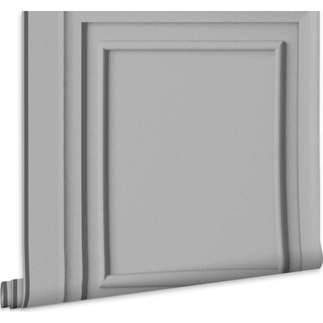 Laura Ashley Redbrook Wood Panel Vliestapete Silver 10mx52cm