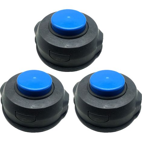 3x Trade-Shop Fadenkopf Rasentrimmer Kopf Doppelfadenkopf Fadenspule Nylonfaden für Husqvarna Rasentrimmer Freischneider Rasenmäher Motorsense (1/4)