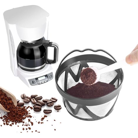 Wiederverwendbarer und nachfüllbarer Kaffeefilter für Mr Coffee CGX20 / Morphy Richards 162, schwarz