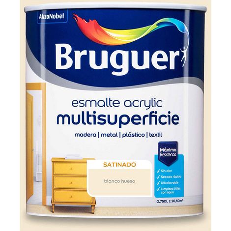 Smalto acrilico multisuperficie bianco osso satinato 0,750 l 5057452 BRUGUER (1/5)