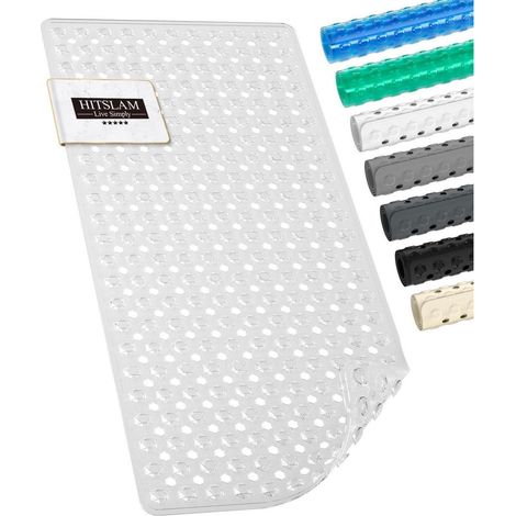 Badewannenmatte rutschfest 89x40cm, BPA-frei, schimmelresistent, maschinenwaschbar (1/5)