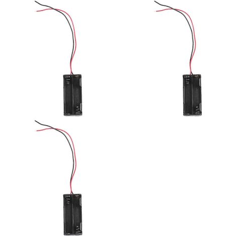 Six piles AAA noires double couche à 4 cellules de 1,5 V avec câblage. (1/5)
