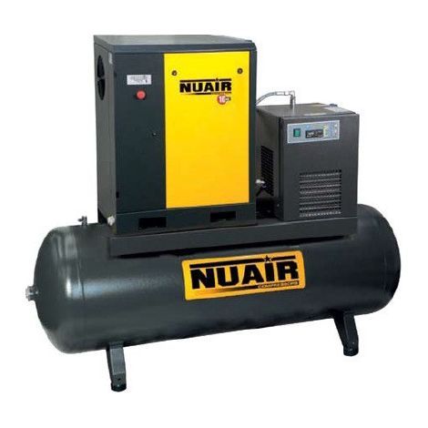 Nuair - Compresseur à air sur réservoir 3CV 2,2kW Triphasé 200L 10 bar avec sécheur d'air - MERCURY MECH 2.2/10/200ES