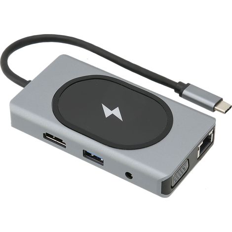 Station d'accueil USB-C 9-en-1 avec HDMI, VGA, 15W et Hub USB 3.0 (1/5)