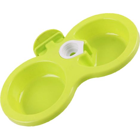 Distributeur double suspendu de nourriture et d'eau pour animaux de compagnie, idéal pour une utilisation en cage, à la maison ou à l'extérieur. (1/4)