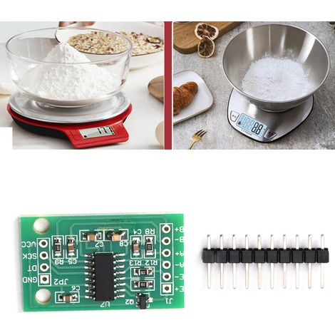 5 capteurs de pesage HX711 à double canal 24 bits, module de capteur de pression haute précision, accessoire (1/5)
